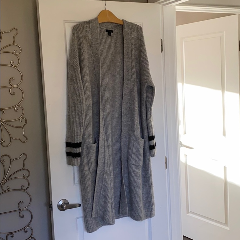 Long stripe cardigan